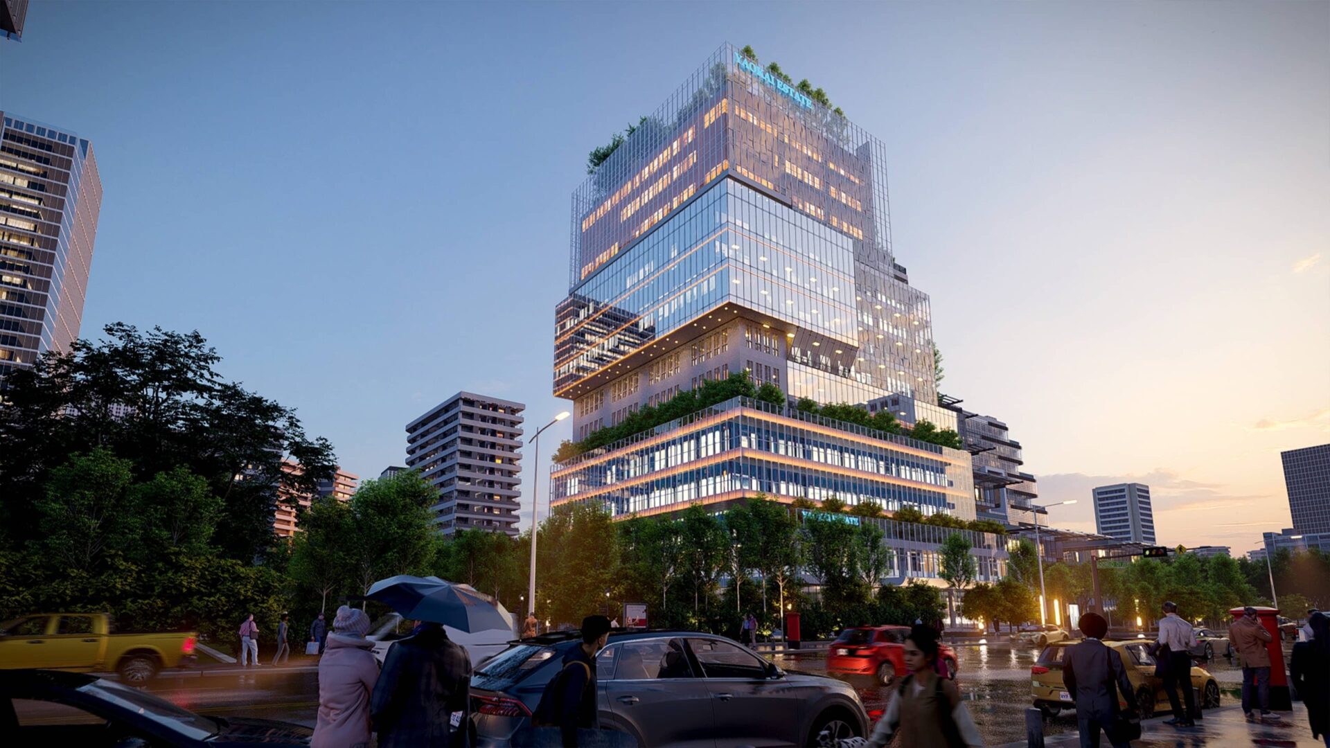 Rendu Lumion 12 building vue de l'exterieur et grande vue