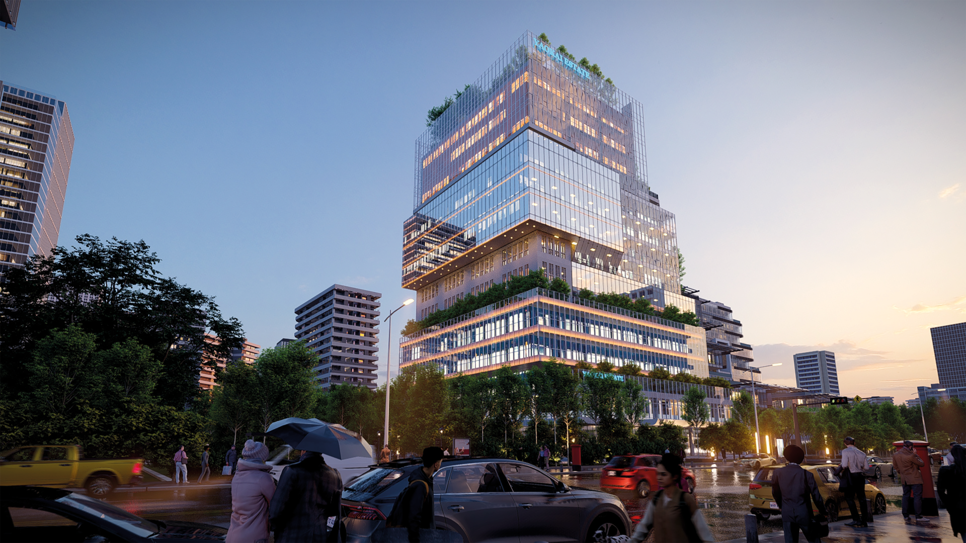 Immeuble de bureaux moderne