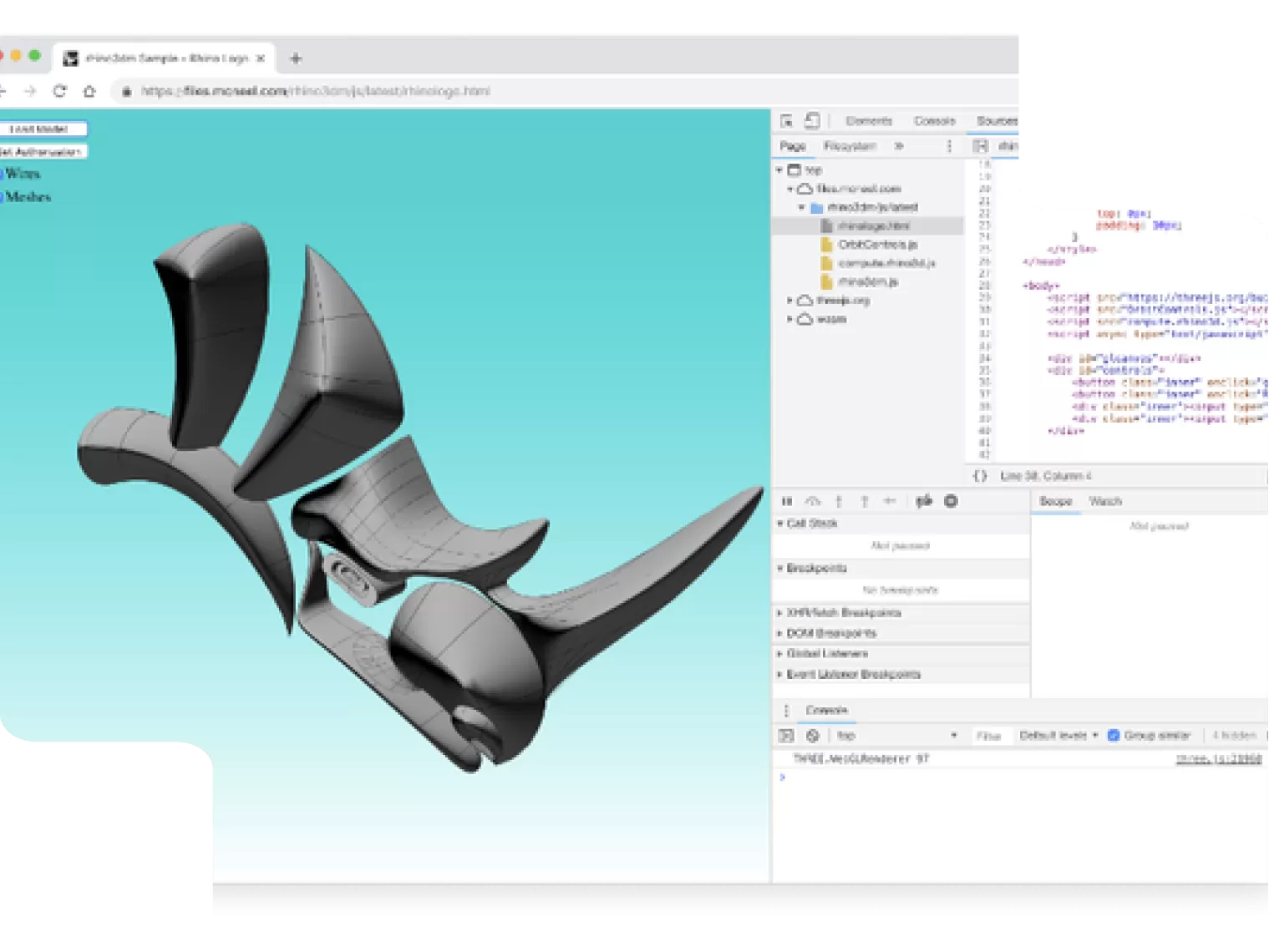 Modélisation d’un objet 3D complexe sur Rhino illustrant la formation destinée aux professionnels du design, de l’architecture et de la fabrication numérique
