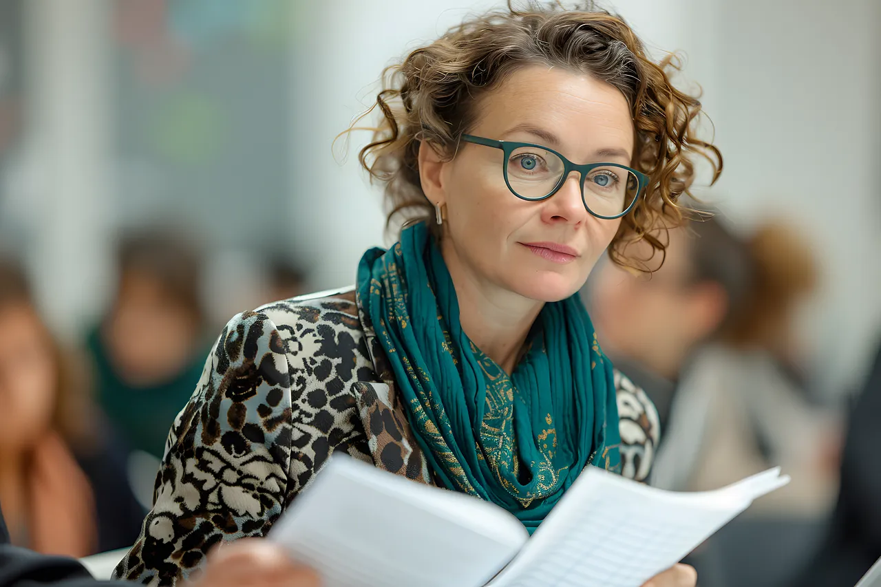 Portrait d’une femme racontant son expérience de formation.