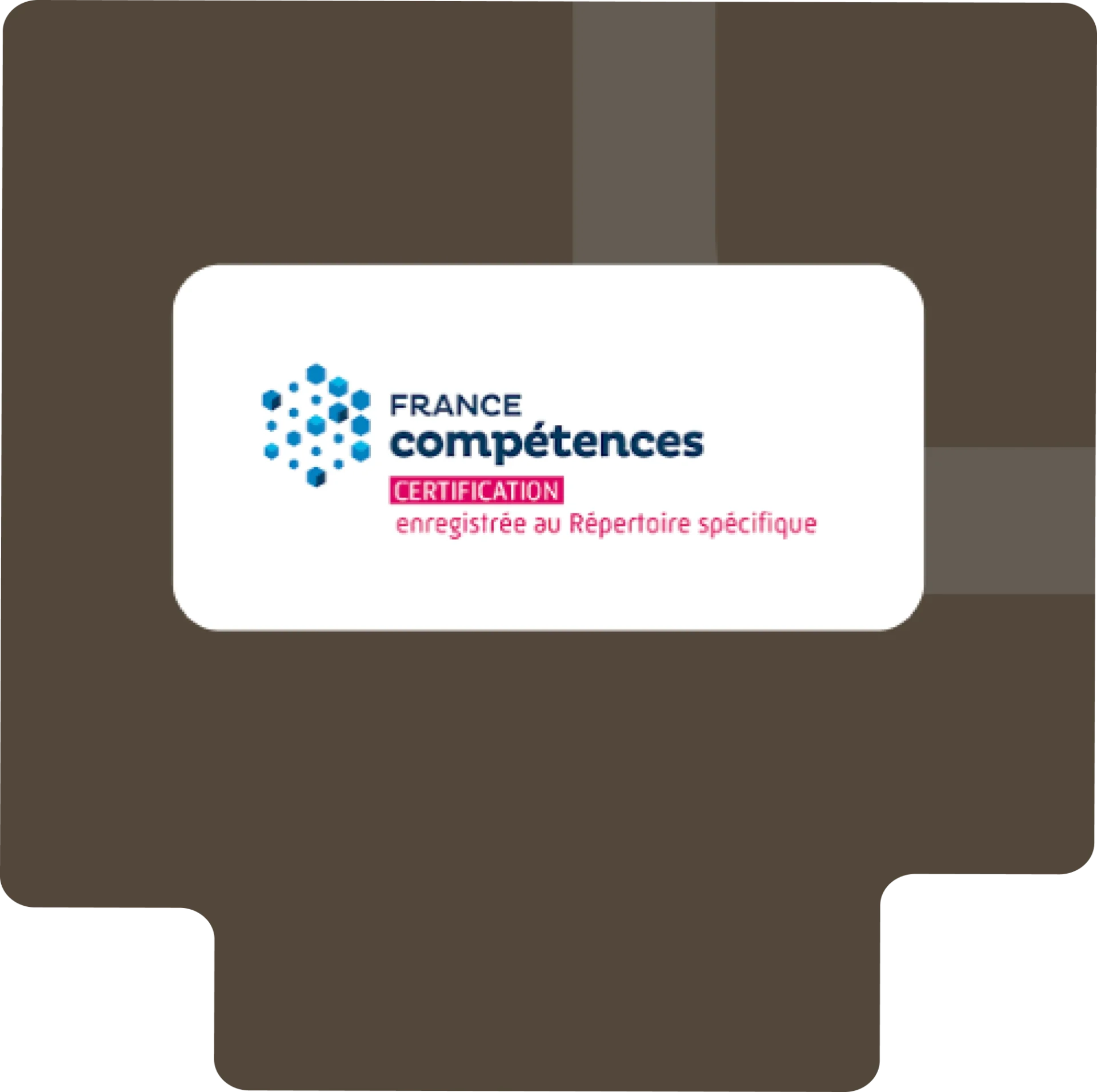Logo de France Compétences, organisme garantissant la qualité des certifications professionnelles.