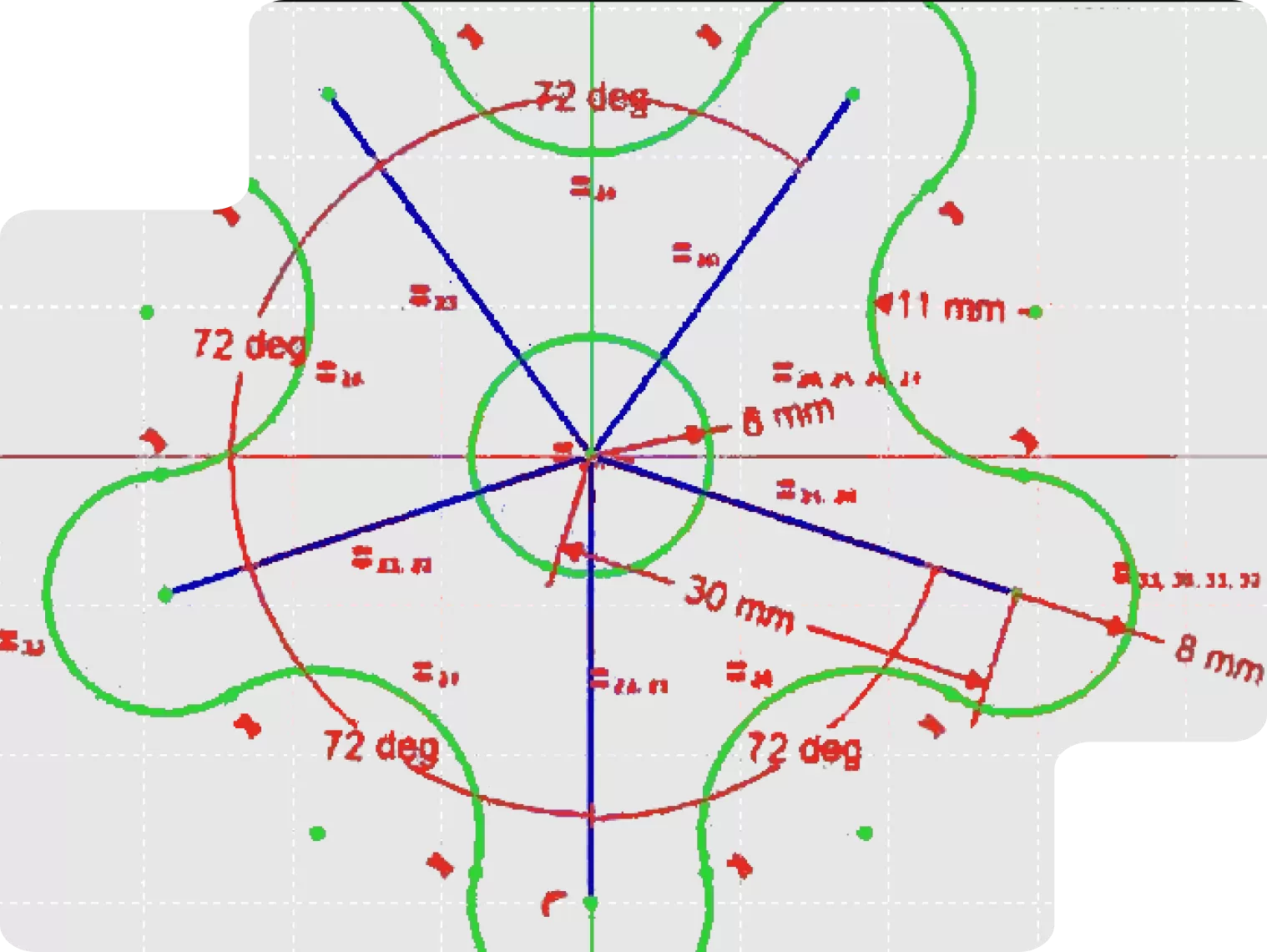 Esquisse paramétrique contrainte dans FreeCAD avec cotations, angles et relations géométriques pour la conception mécanique